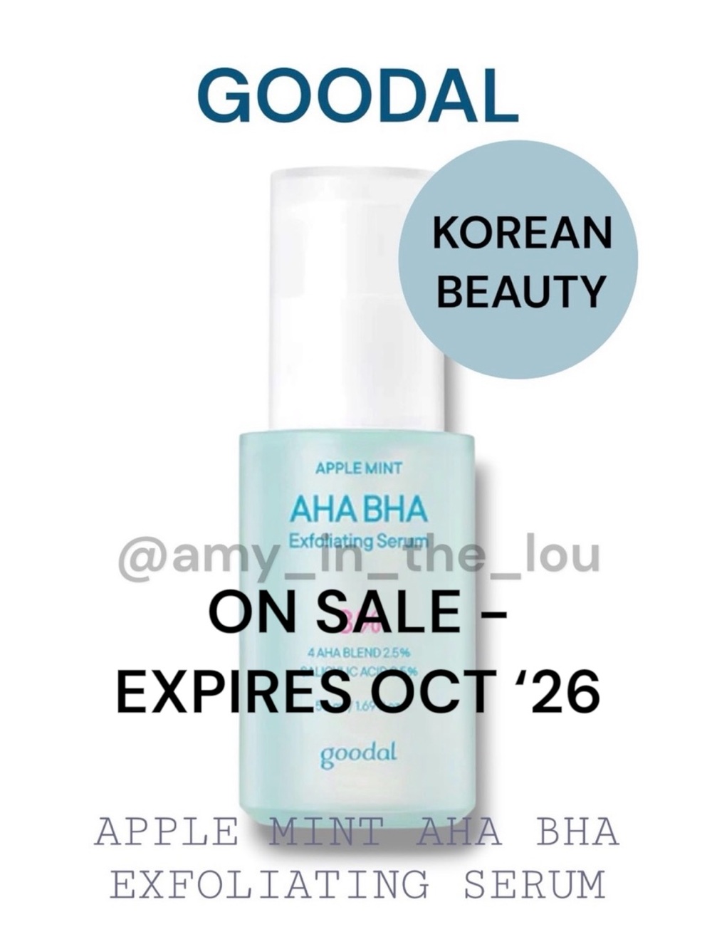 Goodal Apple Mint AHA BHA 3% Exfoliating Serum